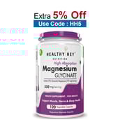 HealthyHey Nutrition Magnesium Glycinate,  Unflavoured  120 capsules 