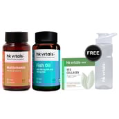 HealthKart HK Vitals Multivitamin & Fish Oil 60 Tabs Combo with Assured Freebies