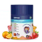 1 - Gritzo Super Gummies Multivitamin for Kids,  30 gummies  Multi Flavour Pack (Strawberry & Orange) 