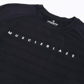 8 - MuscleBlaze Active Tee Half Sleeve,  Medium  Midnight Black 