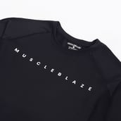 9 - MuscleBlaze Compression Muscle Tee Full Sleeve,  Large  Midnight Black 