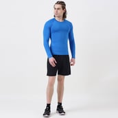 6 - MuscleBlaze Compression Muscle Tee Full Sleeve,  Large  Superman Blue 