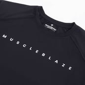 1 - MuscleBlaze Compression Muscle Tee Half Sleeve,  Medium  Midnight Black 