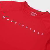 8 - MuscleBlaze Air Tech Compression MuscleTee Full Sleeve, Medium Red