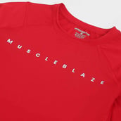8 - MuscleBlaze Air Tech Compression MuscleTee Full Sleeve,  Small  Red 