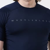 5 - MuscleBlaze Air Tech Compression MuscleTee Half Sleeve,  Medium  Navy 