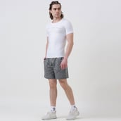 4 - MuscleBlaze Compression Muscle Tee Half Sleeve,  Large  Polar White 