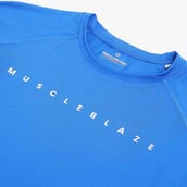 7 - MuscleBlaze Compression Muscle Tee Half Sleeve,  Small  Superman Blue 