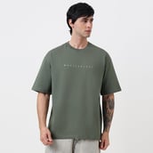 6 - MuscleBlaze Z-Verse Oversized Tshirt,  Large  Military Green 