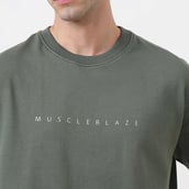 1 - MuscleBlaze Z-Verse Oversized Tshirt,  X-Large  Military Green 
