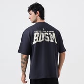 5 - MuscleBlaze Carnage Oversized Tshirt,  Large  Charcoal 