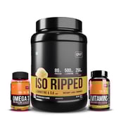 1 - QNT ISO Ripped, Omega 3 (1000 mg) 60 Softgels & Daily Vitamins 60 capsules Combo,  2.2 lb  Kesar Malai Kulfi 