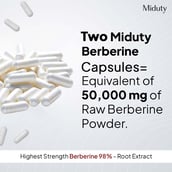 5 - Miduty Berberine 98% with Vit B12,  30 capsules 