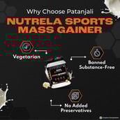 6 - Nutrela Sports Patanjali Mass Gainer,  2.2 lb  French Vanilla 