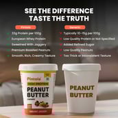 3 - Pintola High Protein Peanut Butter,  1 kg  Organic Jaggery Creamy 