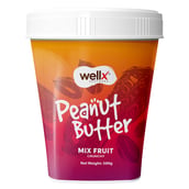1 - WellX Peanut Butter, 500 g Mix Fruit Crunchy