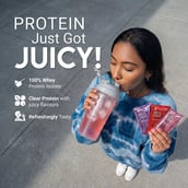 5 - MuscleBlaze Biozyme Clear Whey Isolate, 0.046 lb Strawberry Lemonade Grapevine Cranberry Crush Assorted Pack of 15 (21g*15)