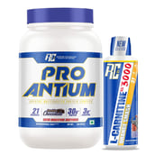 Ronnie Coleman Pro-Antium Whey Protein 2 lb Double Chocolate & L-Carnitine Liquid 465 ml Orange Smash Combo
