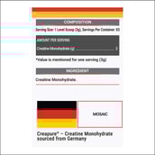 10 - MuscleBlaze CreaPRO Creatine with Creapure® Powder from Germany,  Unflavoured  0.55 lb