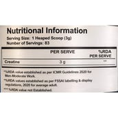 Gibbon Nutrition Creatine, Unflavoured 0.55 lb