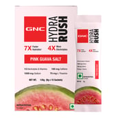 9 - GNC Hydra Rush,  15 sachets/pack  Pink Guava Salt 