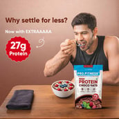 3 - Pro.Fitness High Protein Rolled Oats,  375 g  Dark Chocolate 