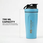 1 - MuscleBlaze Stainless Steel Shaker,  Blizzard Blue  700 ml 