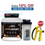 Nutrela Sports Patanjali Mass Gainer,  4.4 lb  Malai Kulfi with Shaker 