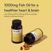 4 - HealthKart HK Vitals Omega 3 1000mg with 180mg EPA and 120mg DHA,  90 capsules