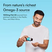 8 - HealthKart HK Vitals Fish Oil 1000mg with 180mg EPA and 120mg DHA,  30 capsules