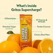 3 - Gritzo Supercharge, Hydration Drink Mix,  15 Piece(s)/Pack  Natural Orange