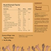 5 - Nutrabay Foods All-Natural Peanut Butter, 400 g Unsweetened, Crunchy