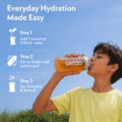 5 - Gritzo Supercharge, Hydration Drink Mix,  15 Piece(s)/Pack  Orange Rush Flavour