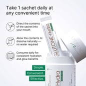 3 - Glutone Hydra Mouth Melt L-Glutathione with Ceramosides,  for Glowing Hydrated Skin  10 sachets/pack 