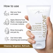6 - Glutone Dermawhite & Hydrolyzed Almond Protein Face Wash,  100 ml  for Effective & Safe Skin Lightening 