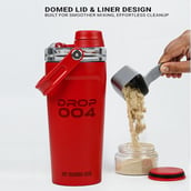 6 - MuscleBlaze ARC Steel shaker series,  Red Forge  600 ml