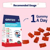 6 - Gritzo Super Gummies Multivitamin for Kids, 60 gummies Strawberry