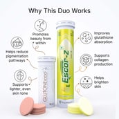 6 - Glutone 1000 & Escor-Z Combo,  Unflavoured, Lime & Lemon  2 Piece(s)/Pack 