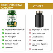 9 - Vlado's Himalayan Organics Liposomal Calcium 2100mg with Vitamin D3 + K2 (MK-7) & Vitamin B12, 60 tablet(s) Unflavoured