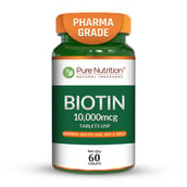 2 - Pure Nutrition Biotin 10000 mcg, 60 tablet(s) Unflavoured