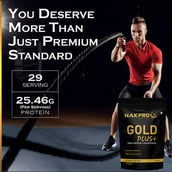 4 - Nakpro Gold Plus+ Whey Protein Concentrate,  2.2 lb  Chocolate 