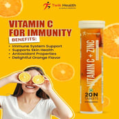 5 - Twik Health Vitamin C + Zinc Effervescent, 20 tablet(s) Orange