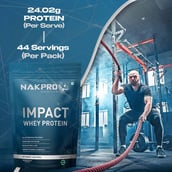 4 - Nakpro Impact Whey Protein, 2.2 lb Double Rich Chocolate (Pack of 2)