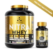 1 - One Science Nitra Whey Tiger Combo Pack, 4 lb Neapoliten Ice Cream with Daily Multivitamin 60 Capsules