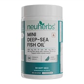 1 - Neuherbs Mini Deep-Sea Fish Oil 1000mg for Heart & Bone Lemon Flavour, 60 softgels