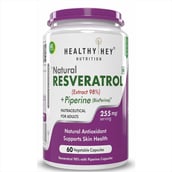 1 - HealthyHey Nutrition Resveratrol Extract 98% Plus BioPerine, 60 capsules
