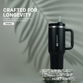2 - MuscleBlaze Stainless Steel Vacuum Insulated Tumbler, Phantom Black 1.2 L