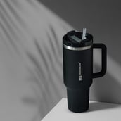 7 - MuscleBlaze Stainless Steel Vacuum Insulated Tumbler, Phantom Black 1.2 L