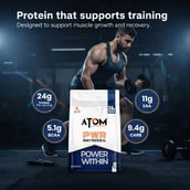6 - AS-IT-IS Nutrition ATOM PWR Whey Protein XL, 2.2 lb Kesar Kulfi