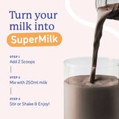 8 - Supermilk Gritzo Growth for Girl 7 to 9 years, 335 g Double Chocolate (Pouch)